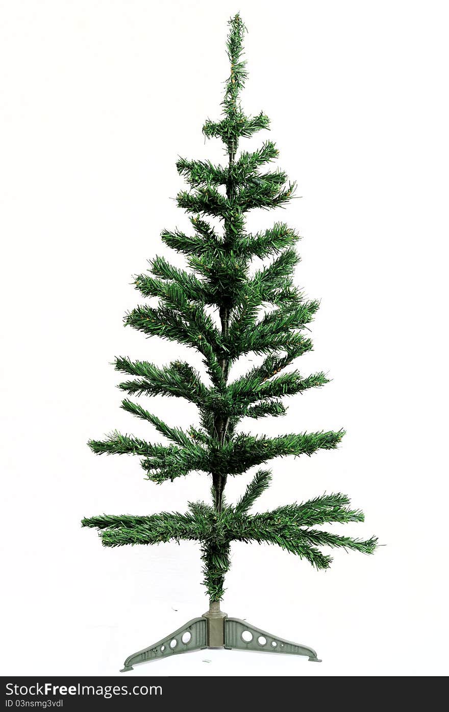 Christmas tree syntetic on white background no beautification