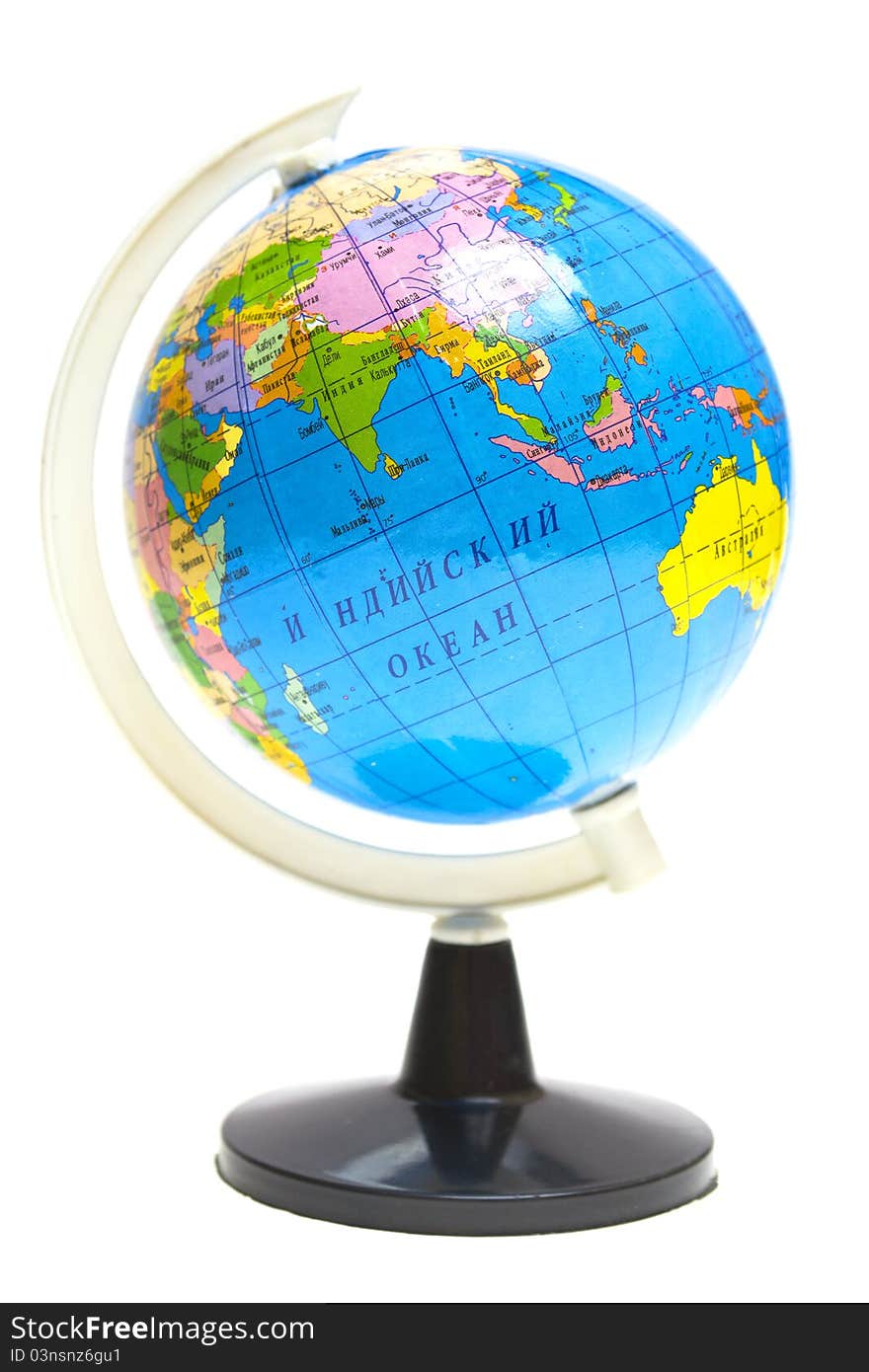 Globe on a white