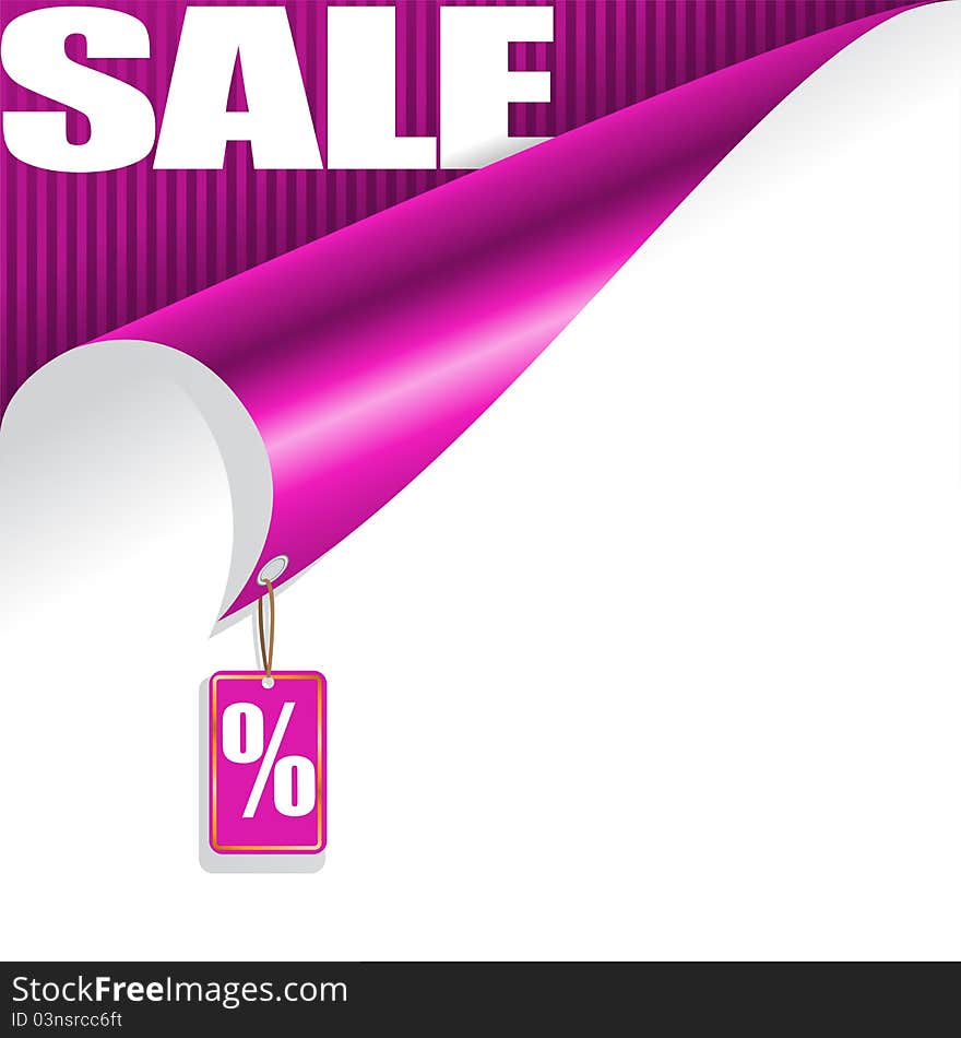 White and purple background with elements of the sale for your design. White and purple background with elements of the sale for your design