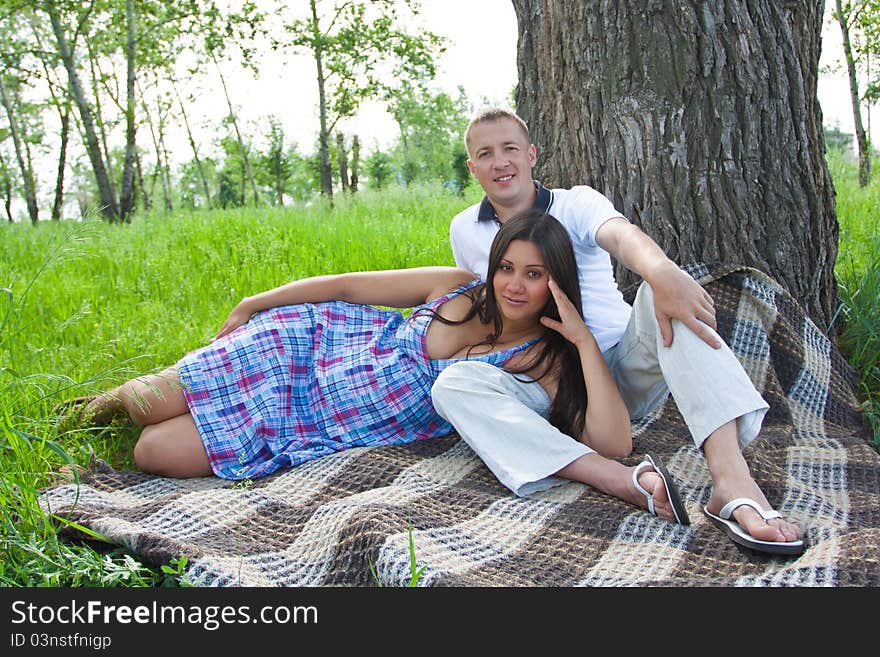 Happy young couple expecting a baby