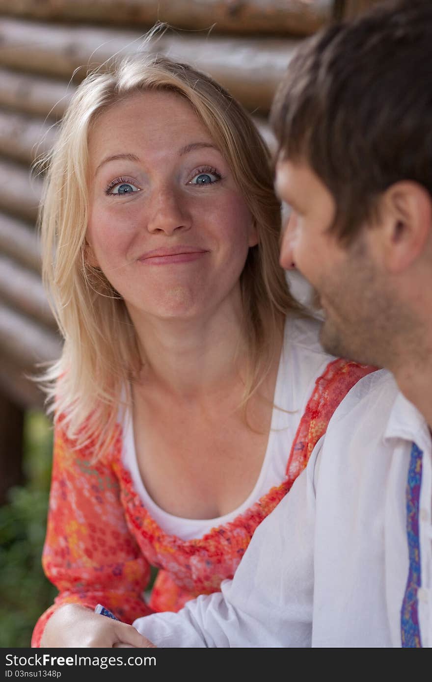 Funny portrait of a young couple