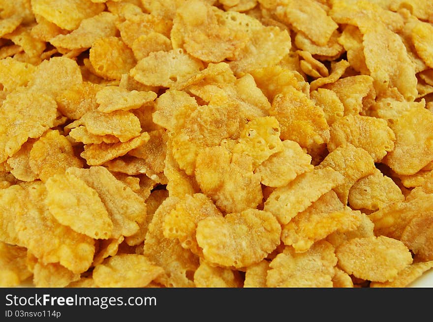 Cornflakes on frame background, Photo