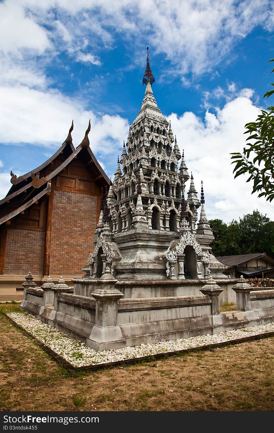 Northern style pagoda in Lampang of Thailand. Northern style pagoda in Lampang of Thailand.