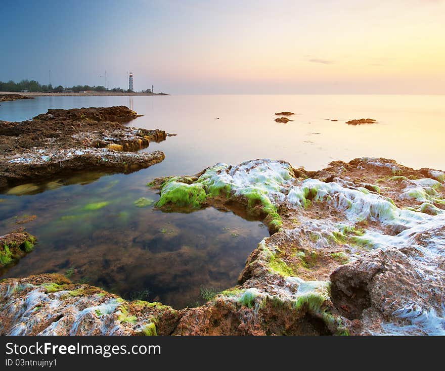 Beautiful seascape. Composition of nature.