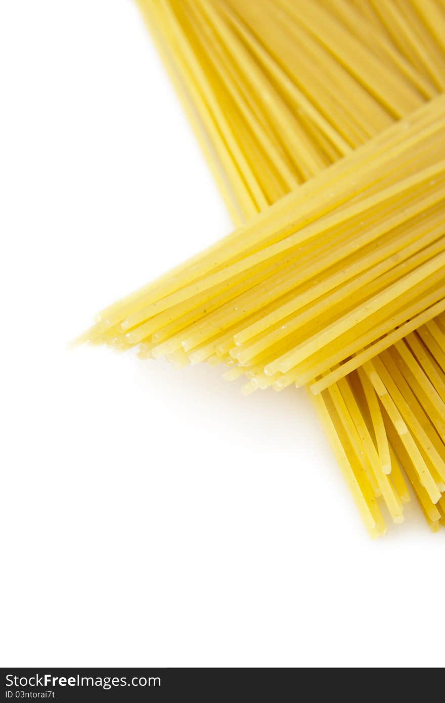 Spaghetti pasta isolated on white background