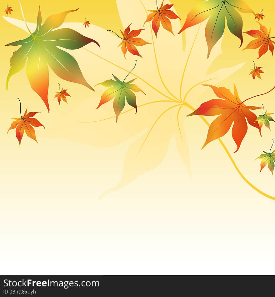 Beautiful autumn background. Vector image