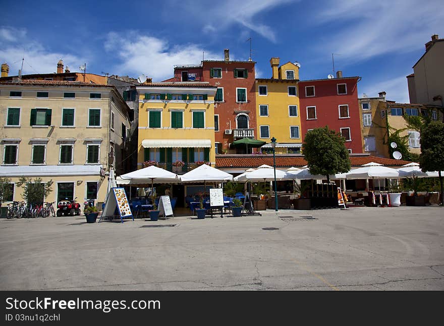 Colorful house in the centre of rovinj. Colorful house in the centre of rovinj