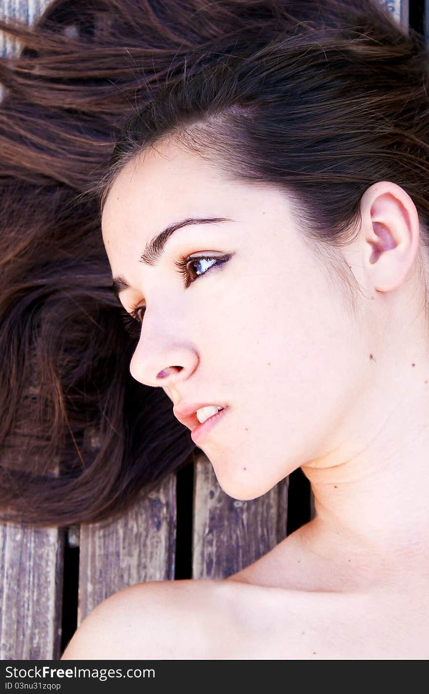 Woman with long hair