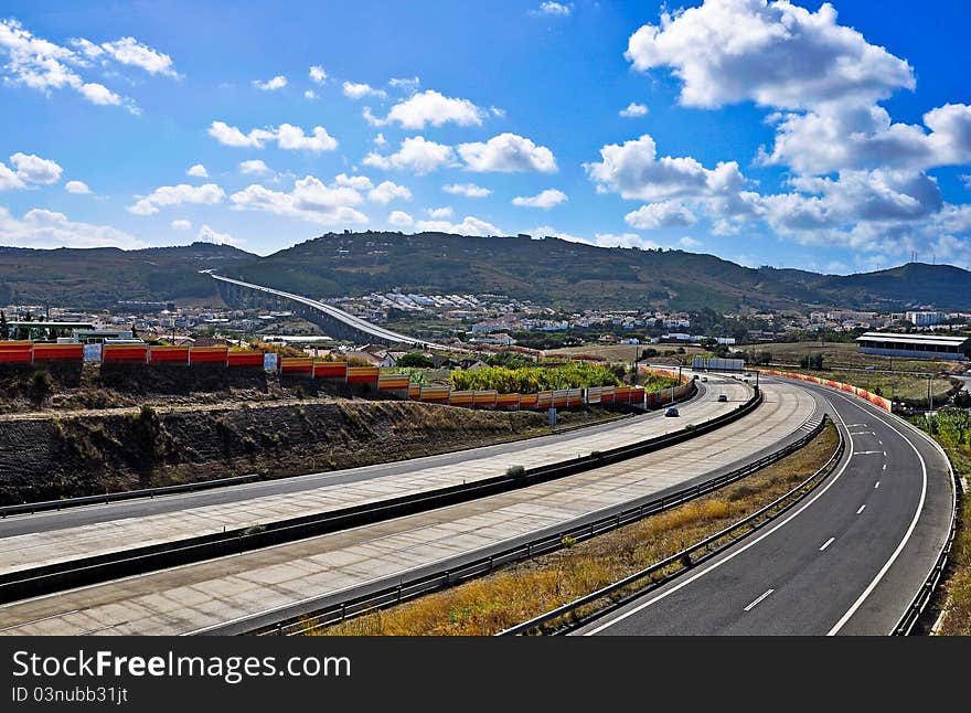 Landscape Portugvlii form clouds road. Landscape Portugvlii form clouds road