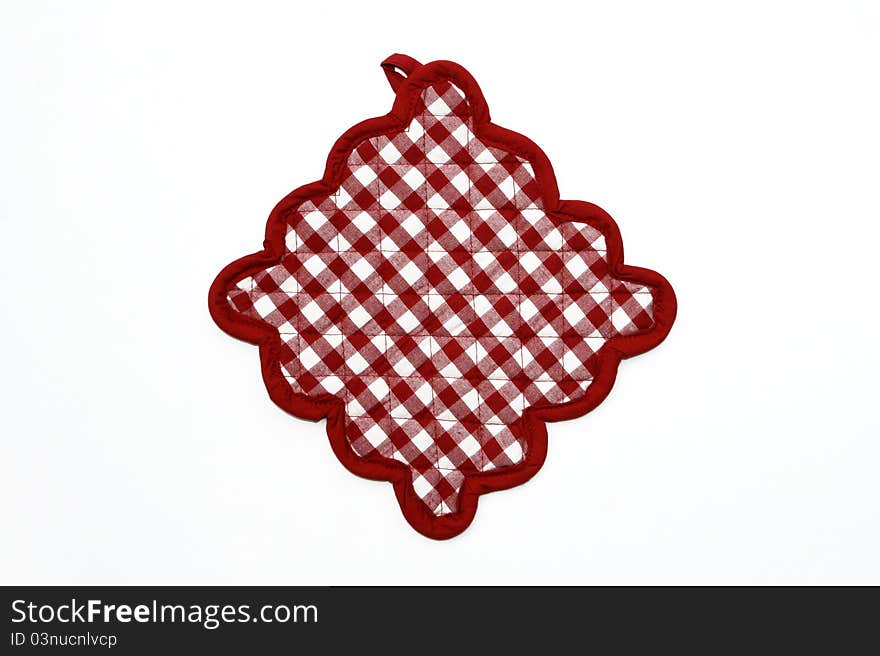 Red and White Checkered Potholder