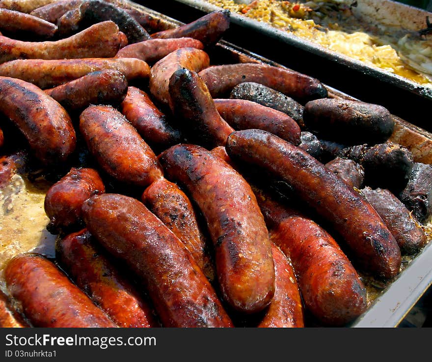 Grilling Sausages