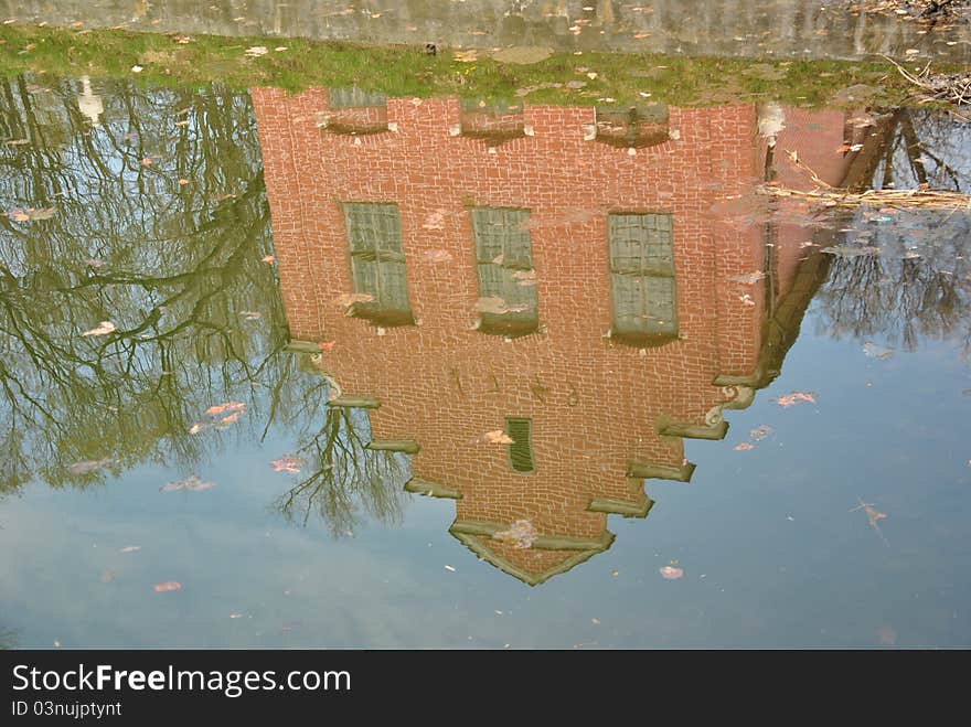 Dutch house. Hall 17 th century on the banks of the pond. Dutch house. Hall 17 th century on the banks of the pond