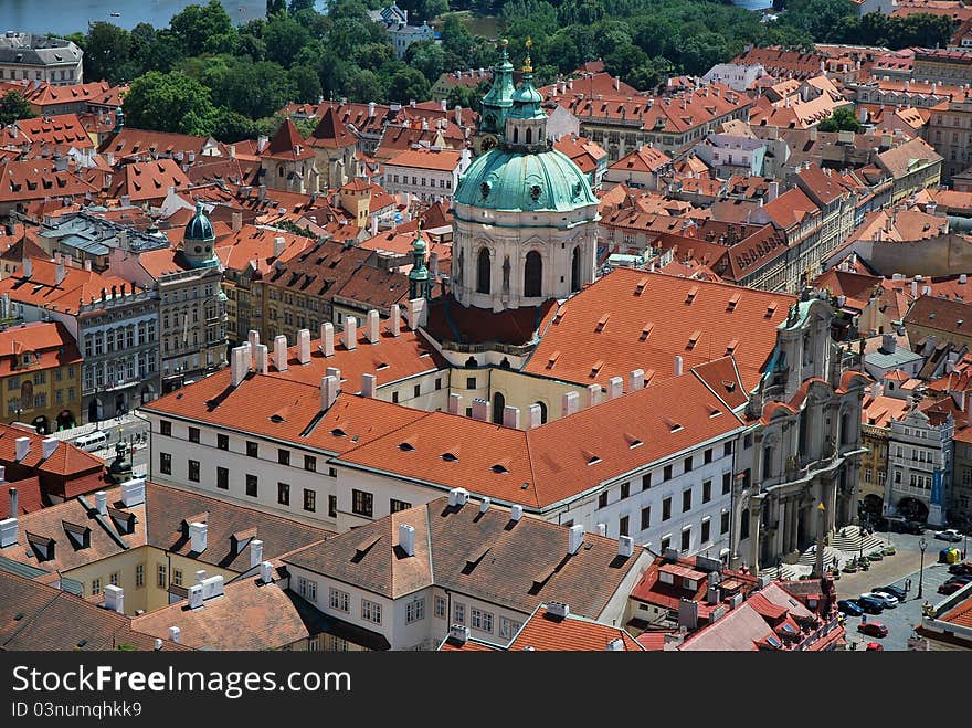 View of Prague city in Czech republic. View of Prague city in Czech republic