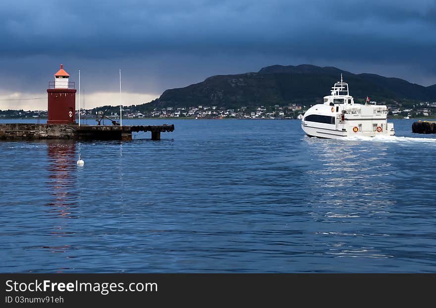 View on lighthouse in Alesund, Norway