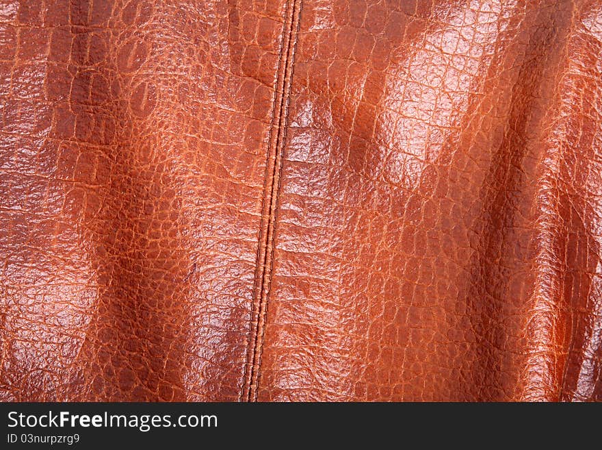 Brown leather texture of bag background. photography