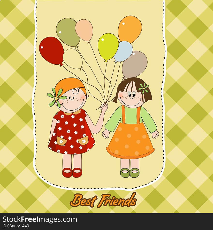 Best friends greeting card