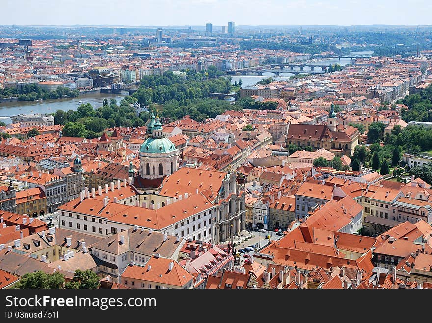 View of Prague city in Czech republic. View of Prague city in Czech republic