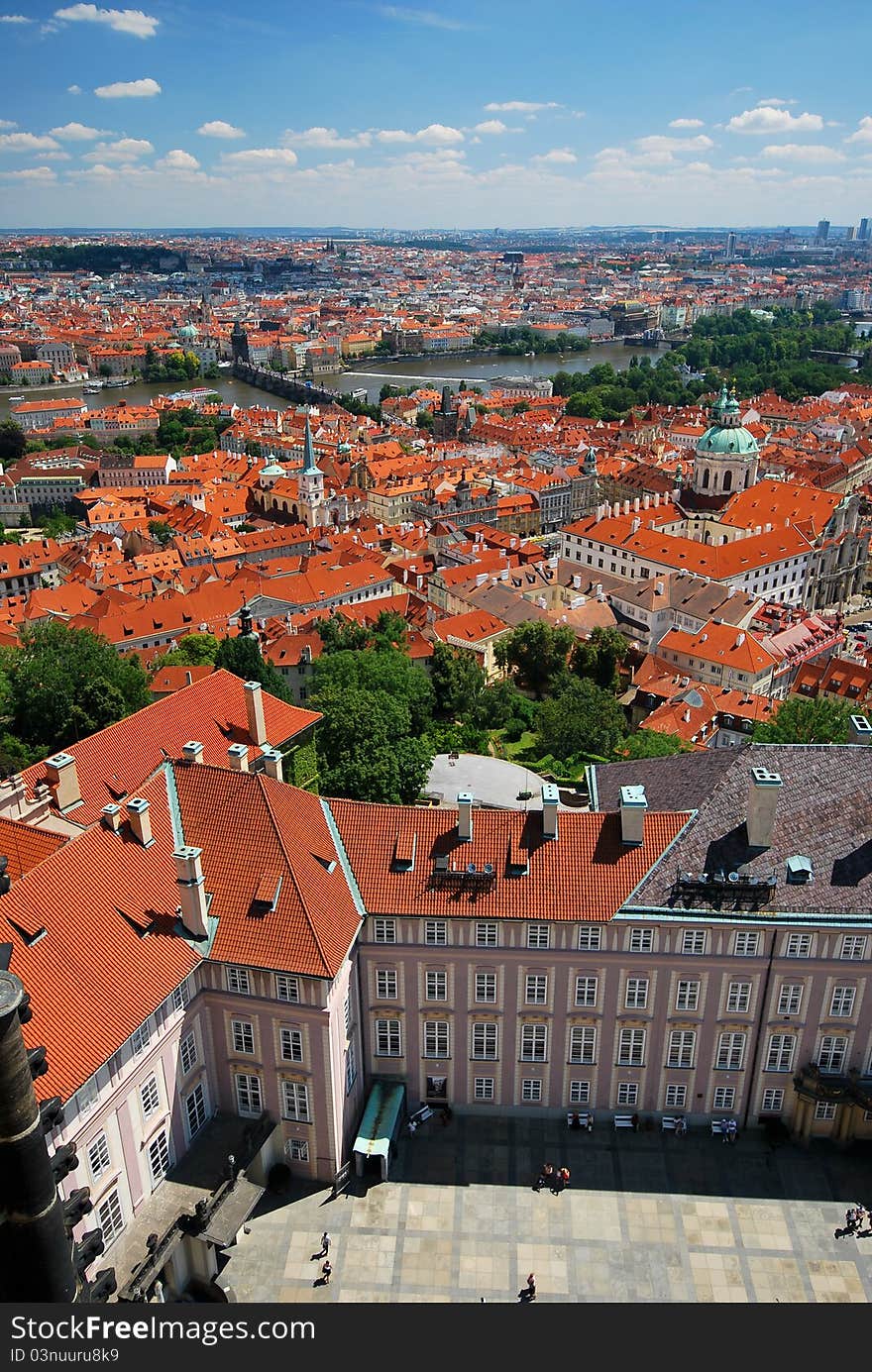 View of Prague city in Czech republic. View of Prague city in Czech republic