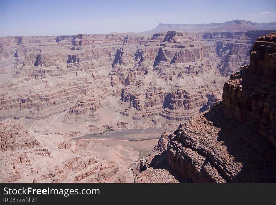 Grand Canyon West Rim under sunshine