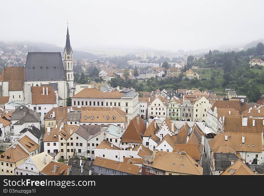 European City of Cesky Krumlov in Czech. European City of Cesky Krumlov in Czech