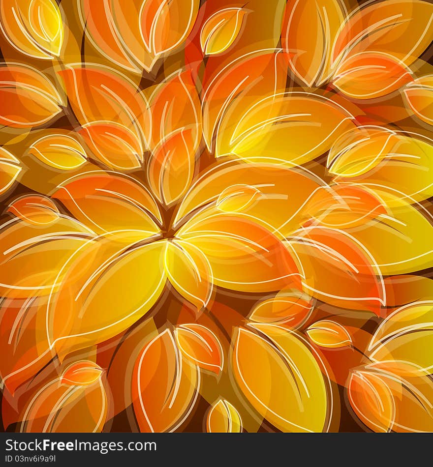 Background with yellow leaves