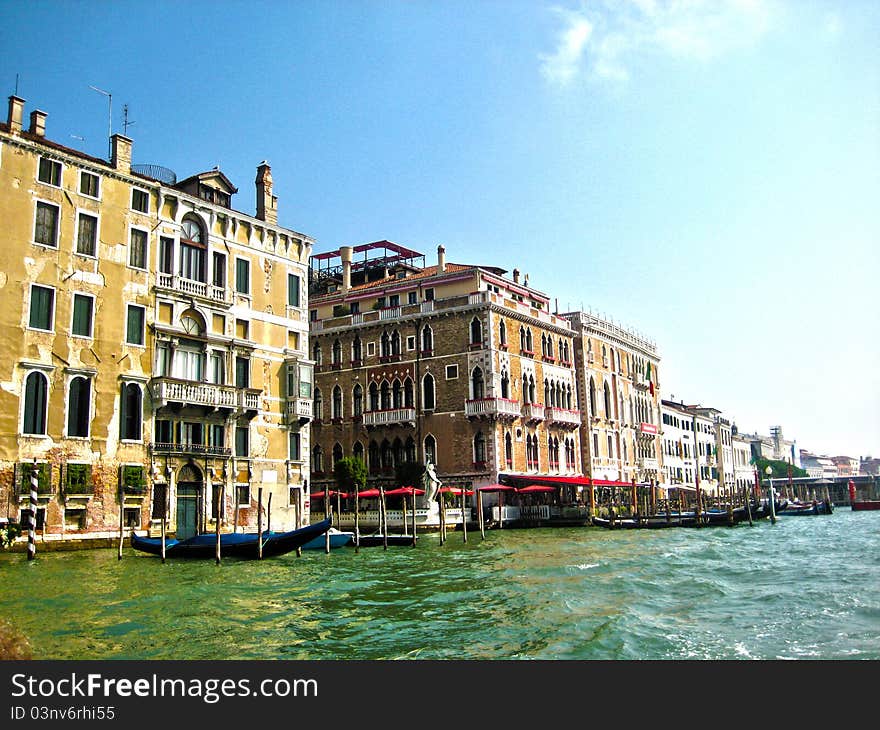 The Grand Canal in Venice, Europe. The Grand Canal in Venice, Europe