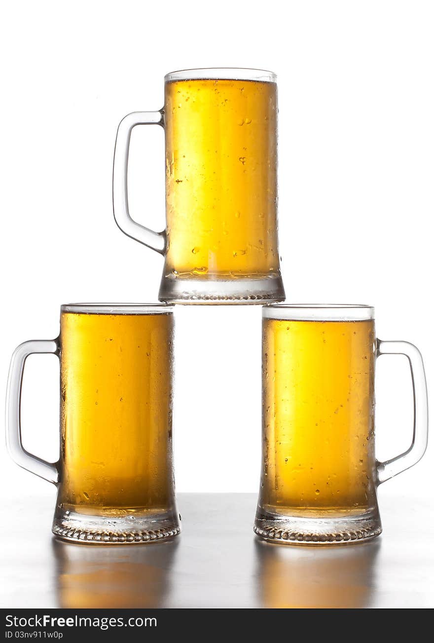 Three mug of beer