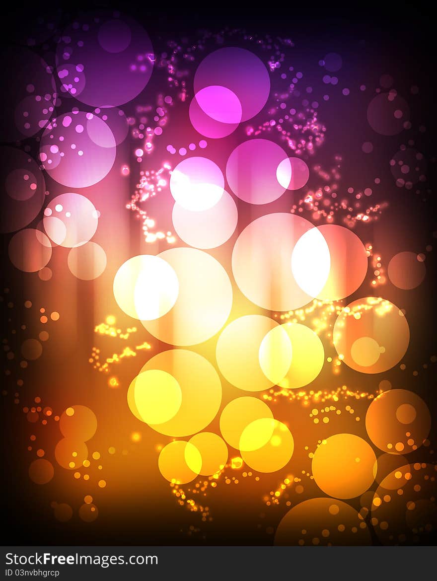 Abstract background with glowing circles