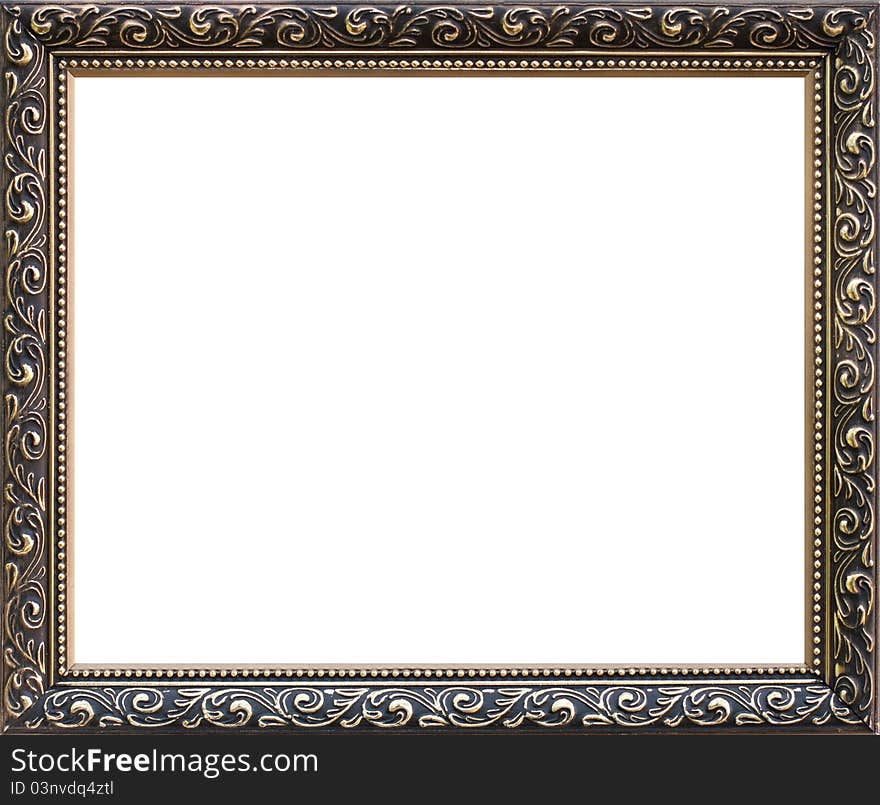 Wrought Gold Frame Isolated