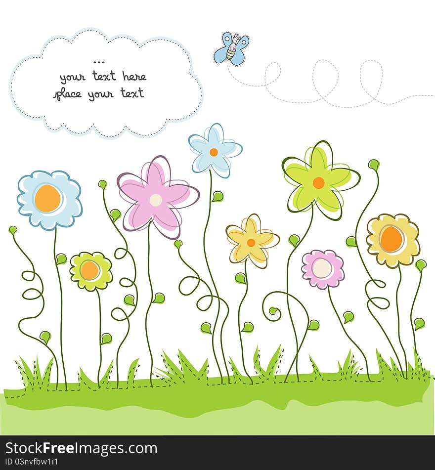 Customizable and delicate flowers background