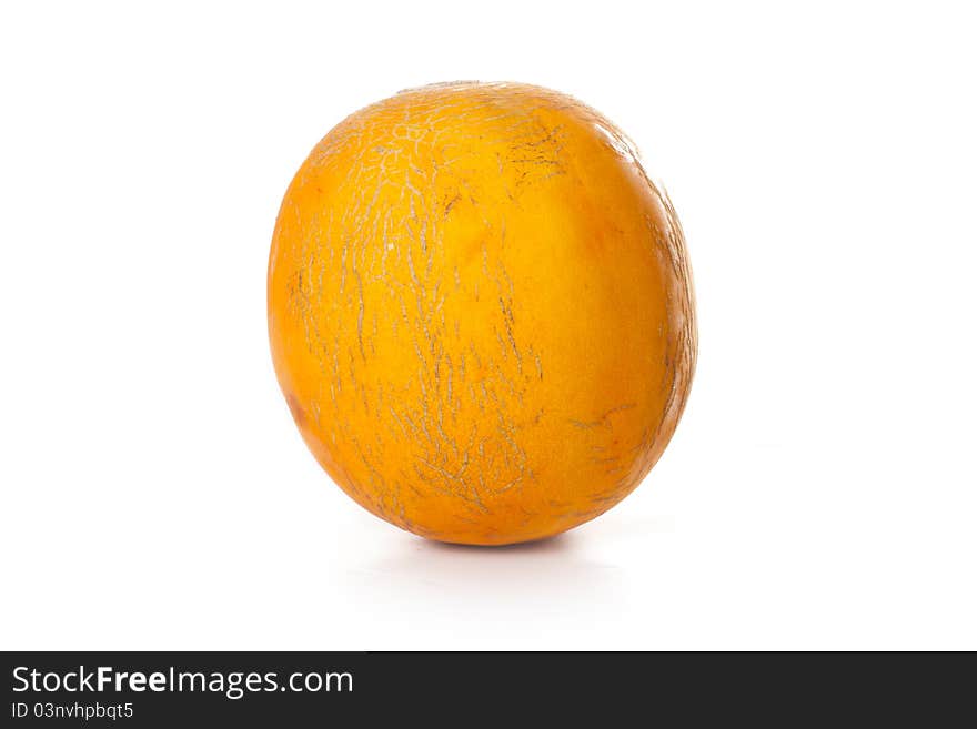 Ripe melon  on a white background