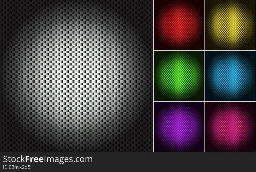 Set of color abstract mesh texture