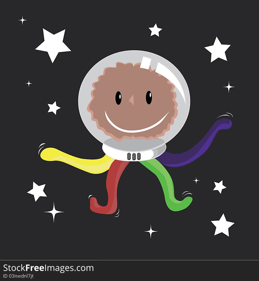 Little Alien is coming!!! He is cute and playful. Dancing happily among the stars. Little Alien is coming!!! He is cute and playful. Dancing happily among the stars.