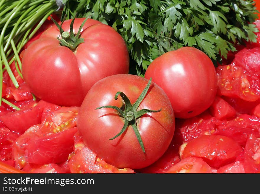 Tomato and parsley