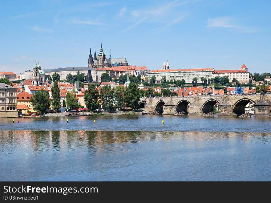 The Vltava River Of Prague