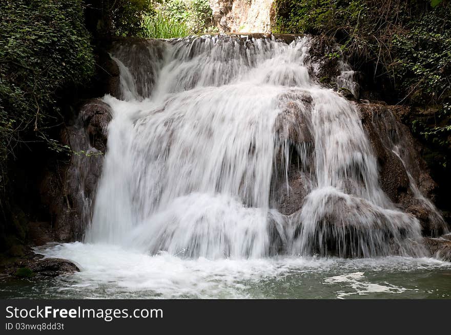 Waterfall at the Monasterio de Piedra, Zaragoza, Spain