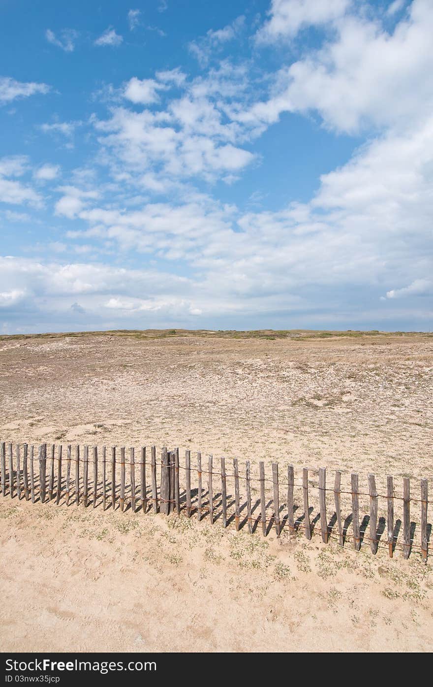 Dunes landscape with fence - Quiberon