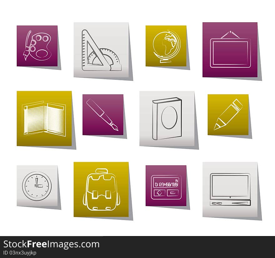 School and education icons - icon set