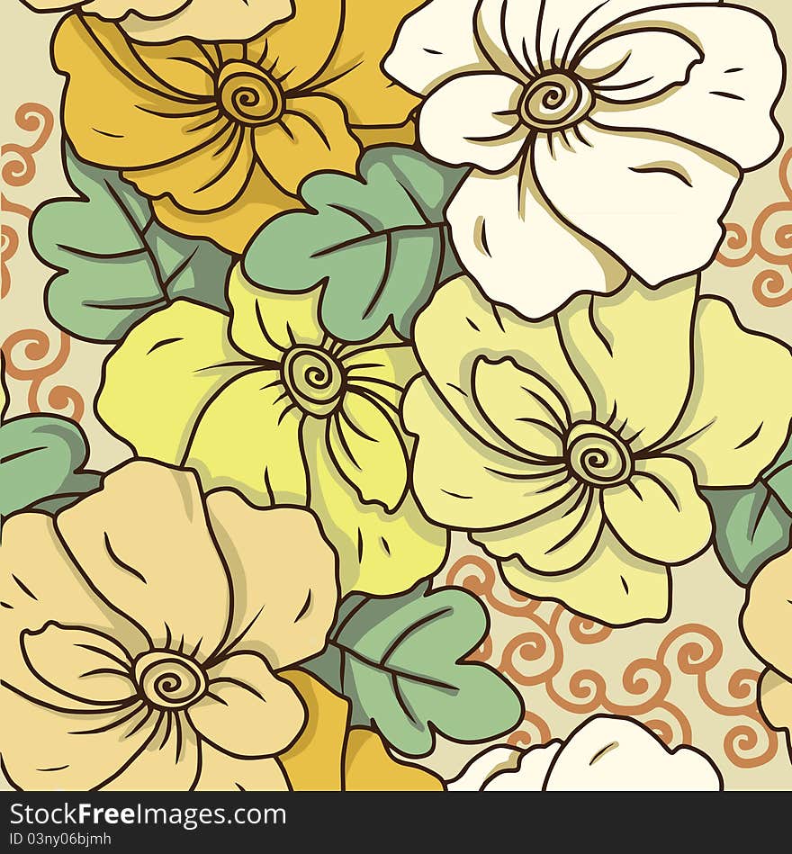 Seamless floral texture