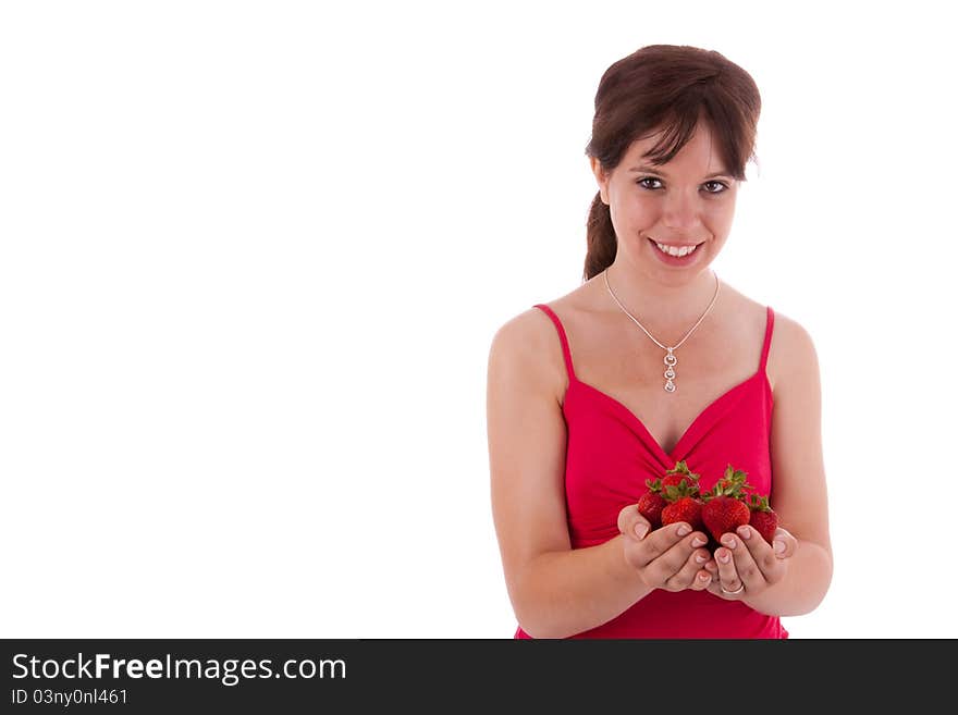 Young woman with fruit