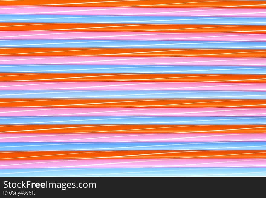 Abstract pattern of multi color drinking straws (horizontally/landscape orientation)