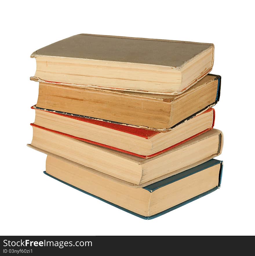 Isolated photo of old books