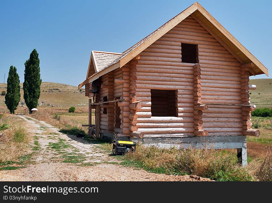 Construction of a wooden house