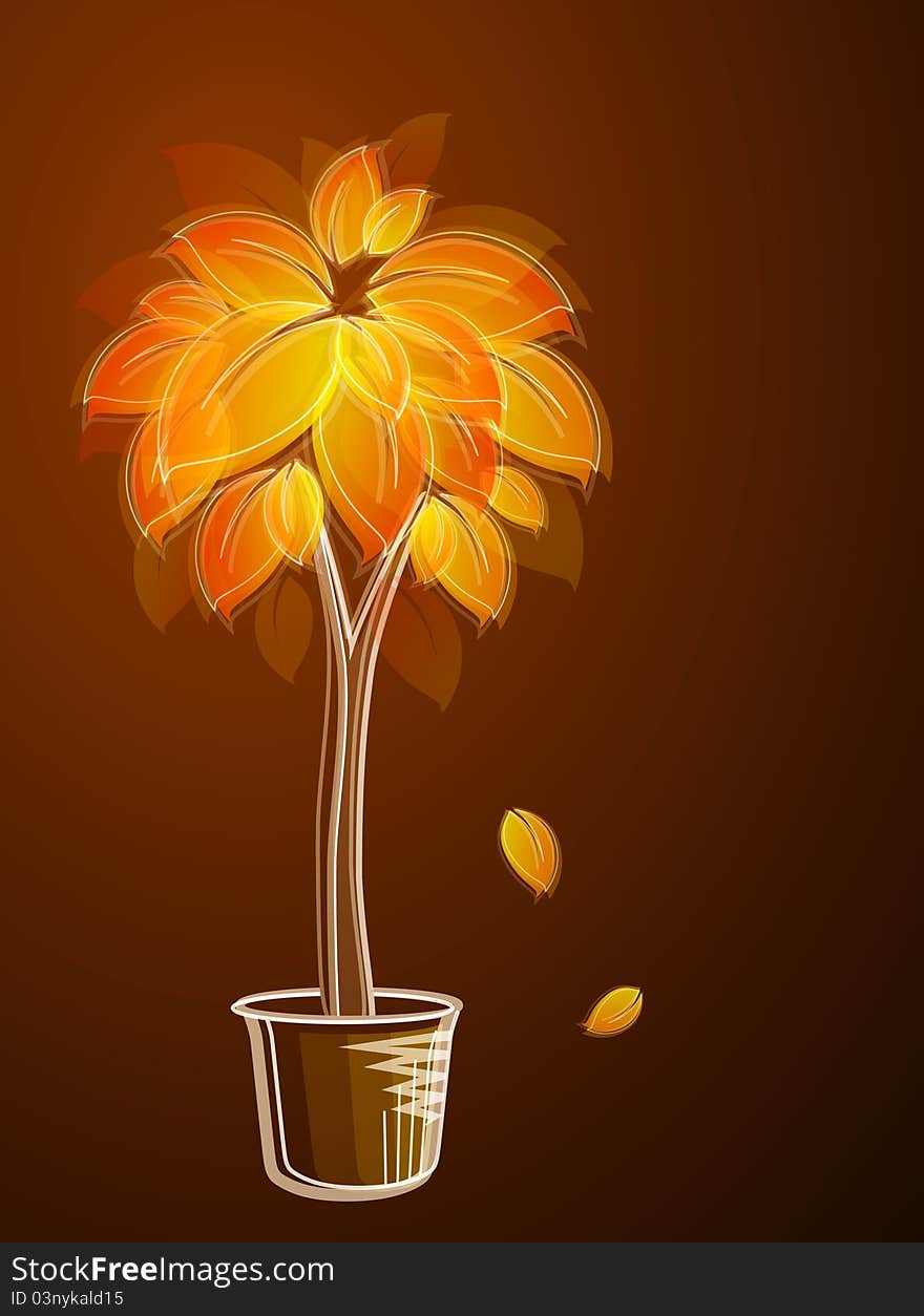 Illustration With  A Plant