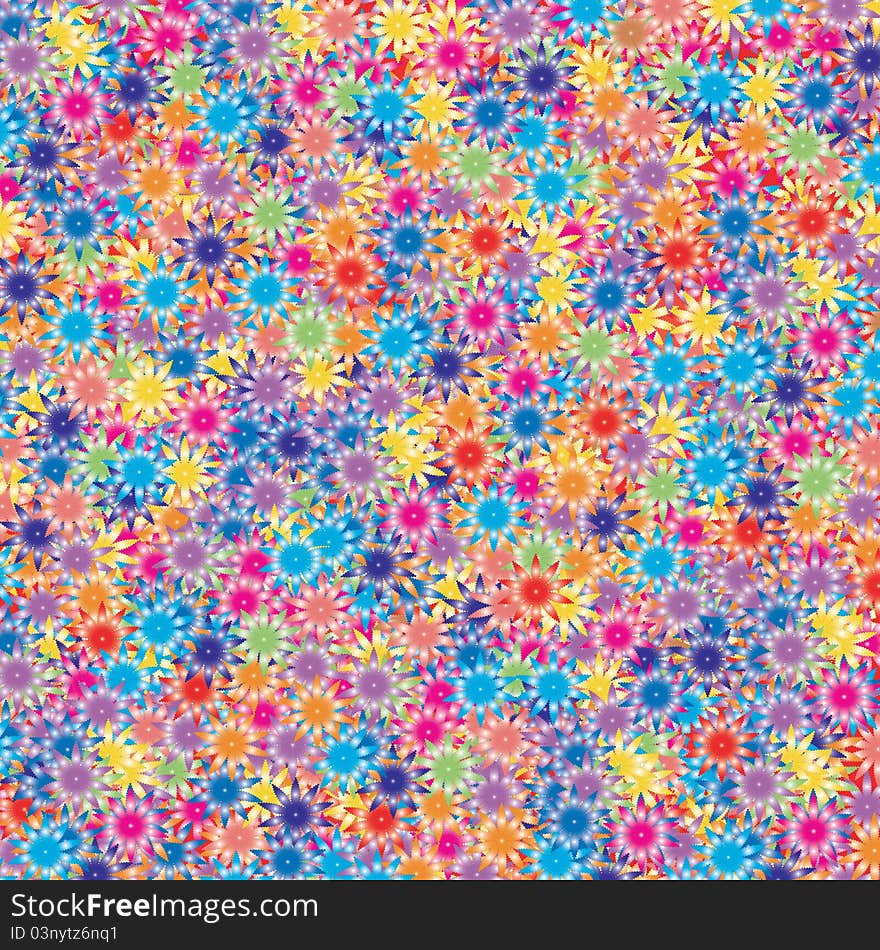 Hundreds of colorful flowers that form a great background for any use. Hundreds of colorful flowers that form a great background for any use