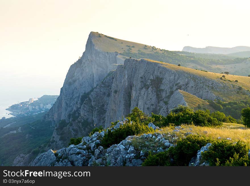 Mountains above the sea