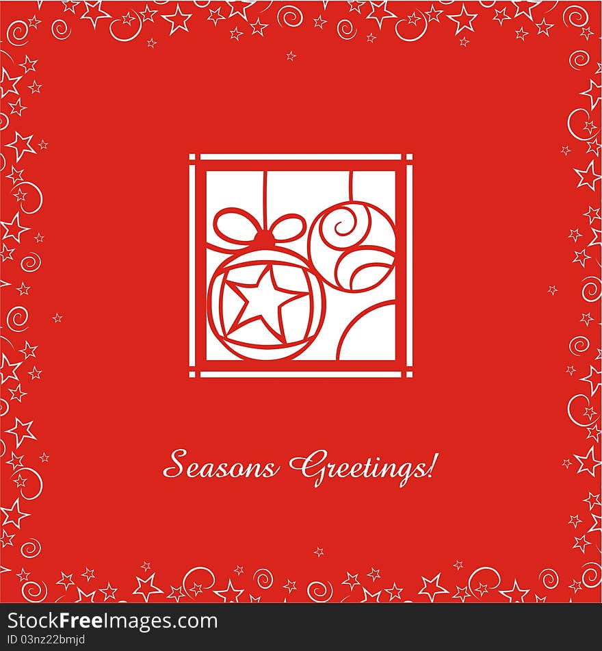 Greeting cards with Christmas Ornaments