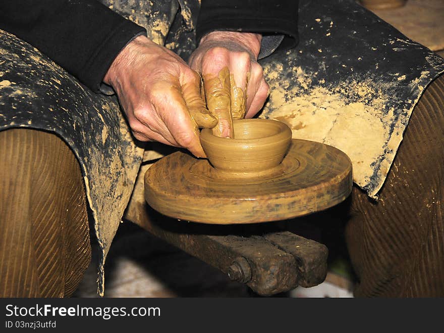 Carving in clay