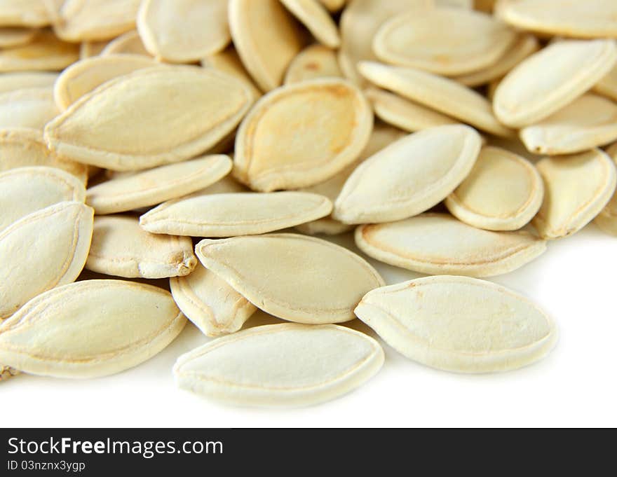 Pumpkin seeds isolated