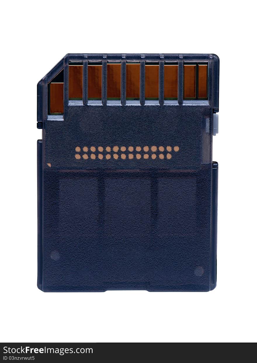 Memory card closeup isolated.